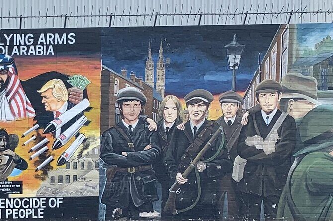 Award Winning Express 2 Hours Belfast Black Taxi/Cab tours - Stop 4: Bobby Sands Mural and the IRA vs British Army street story