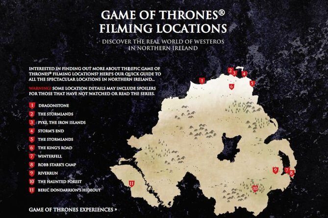 Private Game of Thrones including Giant's Causeway Causeway Coast Rope Bridge - Pickup in central Belfast: the comfort and timing advantage